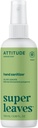 ATTITUDE Hand Sanitizer Spray, EWG Verified, Kills Germs & Bacteria, Vegan & Plant-Based, Safe for Adults & Kids, Olive Leaves Scent, 3.38 Fl Oz (Spray Bottle)