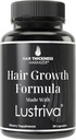 Lustriva Hair Growth Supplement - Clinically Proven in A Double-Blind Study for Hair Growth and Skin. for Both Women and Men. Enhanced with Biotin 10000mcg for Max Results