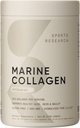 Sports Research Marine Collagen Peptides Powder - Fuente de Wild-Caught Fish, Pescatarian Friendly, Keto Certified " Non-GMO Verified - Easy to Mix in Water or Juice! (34 Servings)