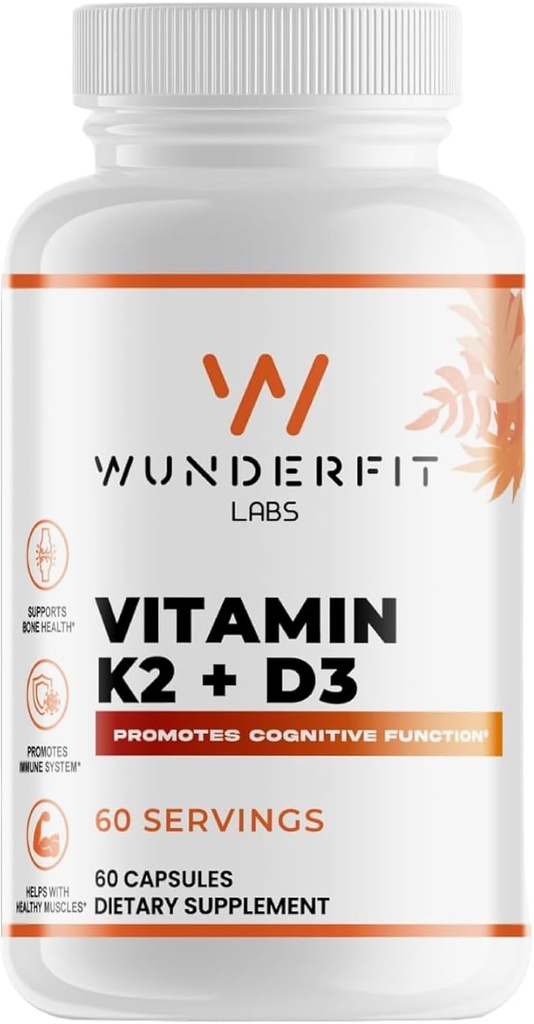 Vitamina K2 + D3, Capsules, 60 Servimientos