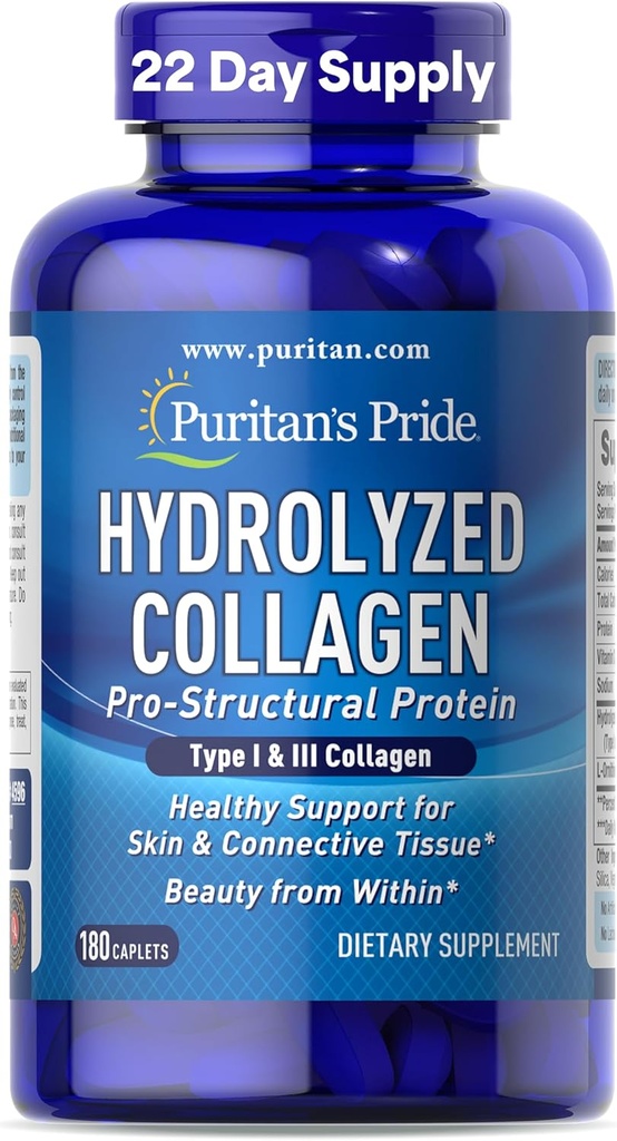Pride de Puritan Collagen hidrolizado 1000 mg - 180 caplets Protein Suplemento