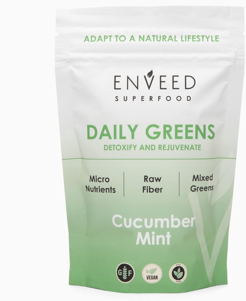 Superfood Wild Greens ← Powder orgánico — Spirulina, Clorella, Ashwagandha, Maca Root & Reishi Mushroom ← Disfruta de una dieta saludable, 100% natural con el Boost Añadido de Adaptogens — 20 Servings