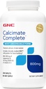 GNC Calcium Complete 800mg Suplemento, apoya la densidad ósea, mejora la absorción de calcio, 60 servicios