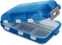 Caja de Píldora Compacta Caja de Píldora Portátil con 10 Compartimientos Caja de Píldora de Píldoras Diarias Durables para Vitaminas, Suplementos, Medicina (Blue)