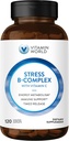 Vitamina World Stress Complejo de vitamina B con vitamina C, liberación oportuna Vitamina B6, B12, Niacina, Folate " Biotina for Stress, Energía, Metabolismo " Immune Support, Non-GMO, 120 Caplets