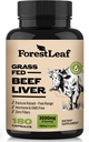 ForestLeaf Grass Fed Beef Liver Capsules, 3000mg Por Serving, Supports Full Immunity & Body Wellnes, Cleansing, Digestion, Natural Iron, Vitamina A y B12, Freeze Dried Beef Liver Supplement, 180 Caps
