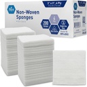 MED PRIDE 3x3 en Gauze Pads 200 Pack, Nonsterile, 4 Ply, Bandas de malla no adherentes, Absorbent Wound Care Dressing Sponges