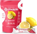 Electrolyte Powder No Sugar Stevia Sweetened 100% Natural Hydration Packets - 20 Conde peru Sodium, Potassium Citrate &amp; Magnesium L-Threonate (5.64, Lemon)
