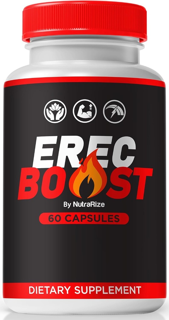 NutraRize ErecBoost, ErecBoost Pills for Men, Official ErecBoost Original Male Capsules for Energy &amp; General Health, ErecBoost Pastillas, ErecBoost En Capsulas (60 cápsulas)