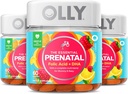 Olly Prenatal Multivitamina Gummy, ácido fólico, vitamina D, Omega DHA, suplemento chewable, 60 Gummies Citrus 3 Conde