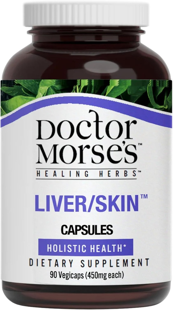 Doctor Morse's Liver/Skin Care Supplement - Natural Digestive System Health & Elimination Support - Naturopath Formulated - Milk Thistle Seed, Burdock, Bayberry, Dandelion Root - 90 cápsulas