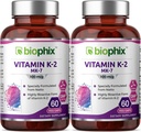 biofix Vitamina K2 MK-7-100 mcg 60 Vcaps 2 Pack - Soporta la salud de huesos fuertes