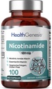 B-3 Nicotinamide 500 mg 100 Vcaps - Niacina Niacina libre de fluido natural Fórmula - Apoyo a la salud celular de la piel