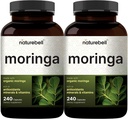 NatureBell Pure Moringa Capsules 8.000mg Por Serving (2 Pack) Silencio Hecho con Moringa Powder Orgánico, 480 cápsulas – Superalimentos Verdes, Salud de la piel, &amp; Apoyo Inmunitario – No GMO, Gluten Free, 8 meses de suministro