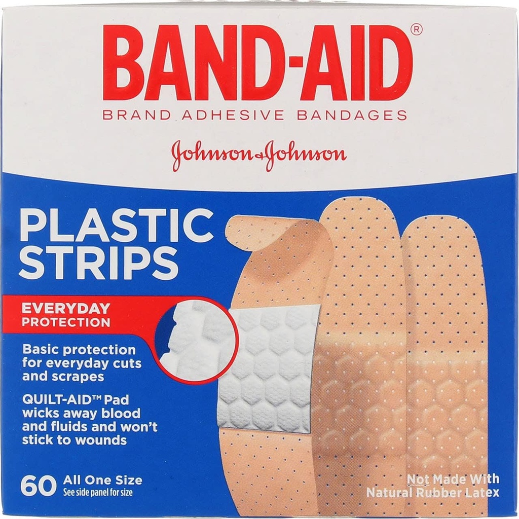 Bandas de plástico BAND-AID® Marca TRU-STAYTM All One Size, 60 Count