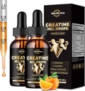 2 Pack Creatine HCL Liquid Drops for Men &amp; Women, 1500mg Liquid Creatine Hydrochloride, High Absorption, 2 Fl Oz, Sugar-Free Orange Flavor