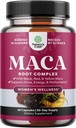Cadenas de raíz de Maca orgánica para mujeres - Suplemento herbario de patente con hembra potenciando la mezcla de rojo amarillo &amp; negro Maca Root - no certificado GMO Vegan y sin gluten con ningún color artificial - 60ct