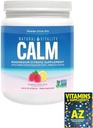 Natural-Vitality Calm Magnesium Citrate Powder, Raspberry Lemon Flavor, 20 Ounces+Guide Vitamins Free Include.(Pack 01) Bottle +Guide Vitamins