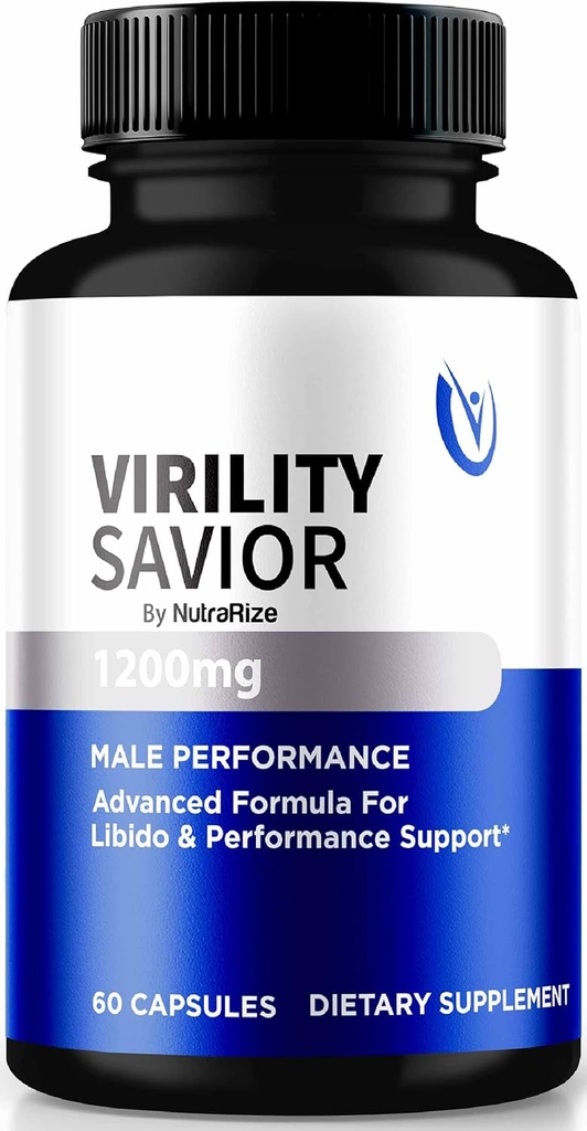 Virility Salvador Capsules para Hombres, VirilitySavior Hombre Fórmula, Píldoras Premium para Máxima Rendimiento y Confianza, Apoyo All-Natural para Reseñas generales de Salud y Bienestar (60 cápsulas)