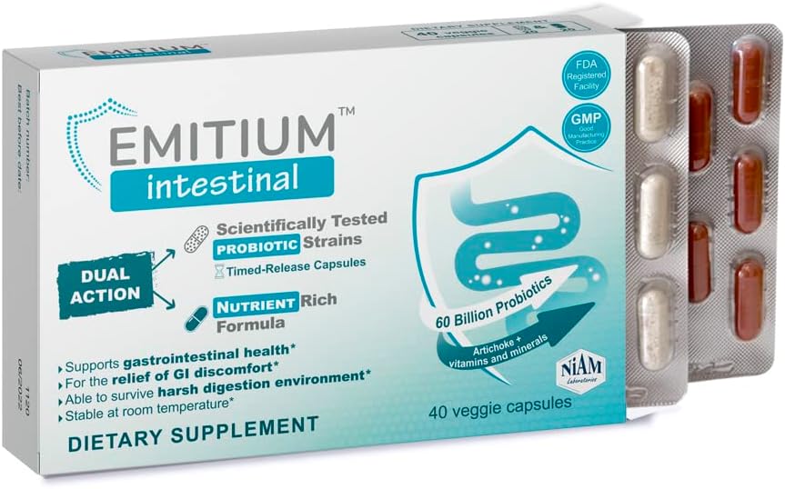 Probióticos " Prebióticos " vivieron IBS Relief, Diarrhea, Gas, Colon Health, Digestive Support TEN Artichoke " Vitamins TEN Irritable Bowel Intestinal