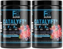 FXSUPPS Catalyft Pre-Workout Powder Drink for Men &amp; Women Blitz Berry Blast Mix with Creatine, Caffeine " Beta-Alanine " Mejor para la bomba de energía, ganancia muscular " Focus, 40 servicios (2-Pack)
