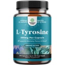 Formulario libre L Tyrosine 1000mg Por Serving - Suplemento de alta resistencia L-Tyrosina para la energía y el apoyo en foco - Suplemento Nootrópico de Aminoácidos para la atención focal y la cognición (240 Conteo)