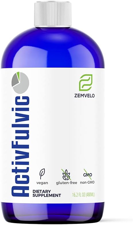 ActivFulvic - Fulvic Acid Liquid Supplement ← 32-Day Supply ← Digestive Health Support Silencio Enhanced Nutrient Absorption ¦ Natural Detox