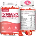 2 Pack Potasio Magnesio Suplemento Gummies para Adultos Niños, Magnesio Glycinate &amp; Potassium Citrate, Plus Multivitamin, Omega-3 " Black Pepper, Leg Cramps, Muscle " Heart Health, 120 Cuentas
