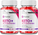 Premier Keto ACV Gummies - Fórmula Oficial, Premier Keto Gummies Blast Plus para máxima fuerza con Apple Cider Vinegar 1000MG, Premier ACV Keto Suplemento Vitamina B12 Folate Beet Root (2 Pack)