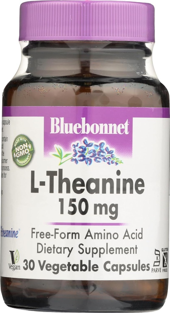 Bluebonnet Nutrition L-Theanine 200 Mg, 30 Ct