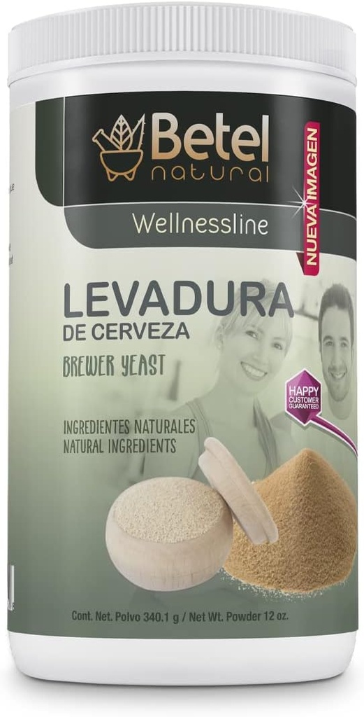 Levadura de Cerveza Polvo ANTE Brewers Yeast Powder by Betel Natural TEN Fuente saludable de vitaminas B y más Silencioso Debittered - 12 Ounce