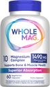 Complejo de suplementos de magnesio entero ← 60 cápsulas vegetarianas ← Soporta Muscle, Bone, " Nerve Health* Silencio 10 en 1 Fórmula para el bienestar general* ← Laboratorio Tested, Non-GMO, Gluten Free