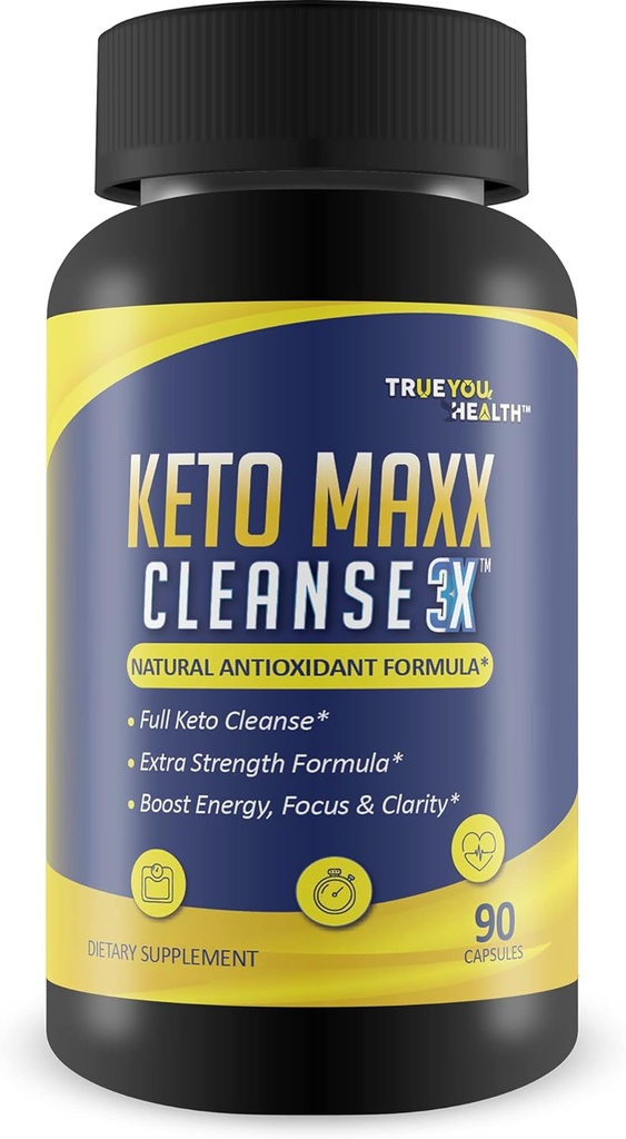 Keto Maxx Cleanse 3X - Keto Friendly Cleanser - 90 Day Supply - Cleanse & Detox Support - Help Flush Waste, Toxins, " Impureities - Aid Digestion, Gut Health, " Reduced Inflammation - Boost Energy