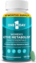 One A Day Women's Active Metabolism Daily Essential, Multivitamin for Women, Metabolism Support, Vitamins for Women with All 8 B-Vitamins, Vitamina D, Magnesium &amp; More,120 Count