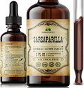 Extracto líquido de Sarsaparilla – Suplemento herbal de Smilax officinalis – No GMO, Libre de alcohol, Libre de gluten, Tonico de raíz natural – Wellness herbal tradicional – Botella de gotero 2oz