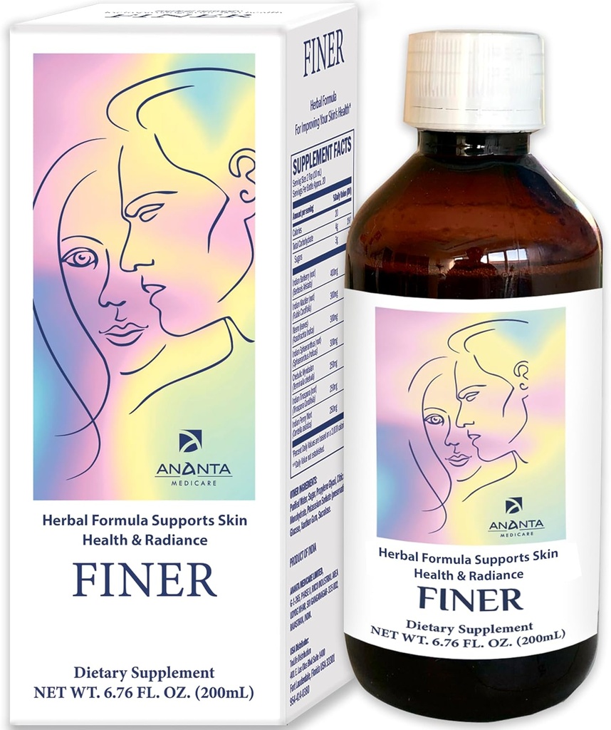 Suplemento líquido de la salud de la piel más fina, Fórmula natural, 6.76 Oz