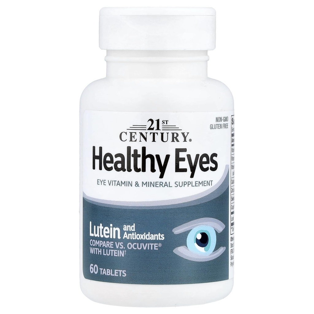 Ojos sanos del siglo 21 con tablas de Lutein, 60 Cuenta, Blanco (27452)