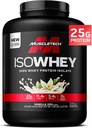 MuscleTech ISO Whey Isolate Protein Powder, Vainilla - Post Workout Gym Suplemento para la ganancia del músculo magro, Body Building Weight Gainer &amp; Recovery - 25g Protein, BCAA, EAA &amp; 0 Añadido Sugar - 5lbs