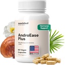 Nourished AndroEase Plus - Vegan Hormone Balance for Women - Zinc, Reishi, Green Tea and Sawetto Palmetto for Women - for Energy, Vitality, Facial Hair and Daily Wellness - 60 Capsules, Made in USA