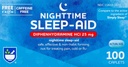 Rite Aid Nighttime Sleep Aid Diphenhydramine HCI 25 mg, 100 Mini Caplets | Non-Habit Forming Sleep Supplement | Best Sleep Aid for Insomnia | Insomnia Relief and Anxiety Relief Items Natural Sleep Aid