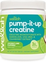 Wellah Creatine for Women (50 Servings, Coconut Lime) - Cretina Monohydrate con Dandelion & Cranberry Extract