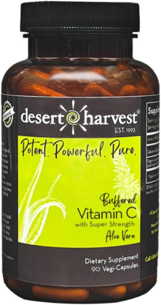 Suplemento de vitamina C con Aloe Vera para Absorción - Apoyo Antioxidante, Apoyo Inmunitario, IC Support - 90 cápsulas