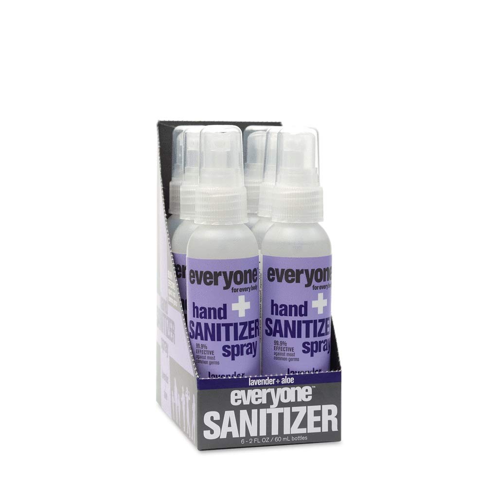 Todo el mundo para cada máquina de sanitizante de mano corporal, 2 onzas, 6 cuenta Lavender y Aloe 12 Fl Oz