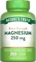 La verdad de la naturaleza Magnesio Suplemento para Mujeres &amp; Hombres Silencio 250 mg Silencio 250 Conde Ø Vegan, No GMO &amp; Gluten Free TEN Magnesium Oxide