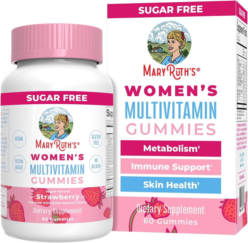 MaryRuth Organics Women's Immune Support Multivitamin Gummies ⋅ Ages 14+ ← Skin Health TEN Gummy Vitamins for Women ← Sugar-Free ← Vegan ← Non-GMO Silencio 60 Conde