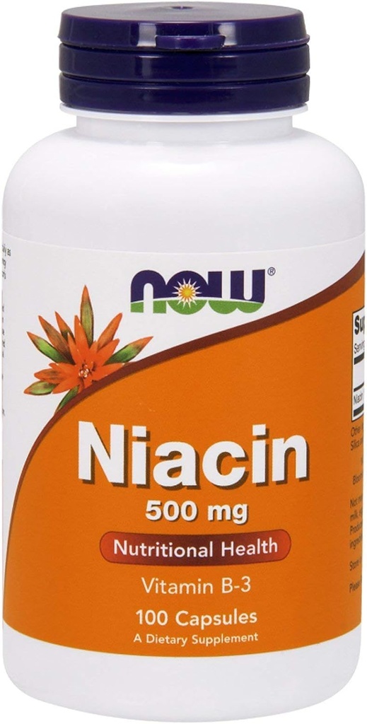 AHORA Alimentos - Niacina Vitamina B-3 500 mg. - 100 cápsulas ( Multi-Pack)