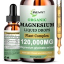 Suplemento Cortisol Magnesio líquido Glycinate w/Vitamin D3 afectadosB6-High Absorption Suplemento de Magnesio Chelated para el sueño, muscle,Heart Health-6X Potency Than Magnesium Gummies Powder