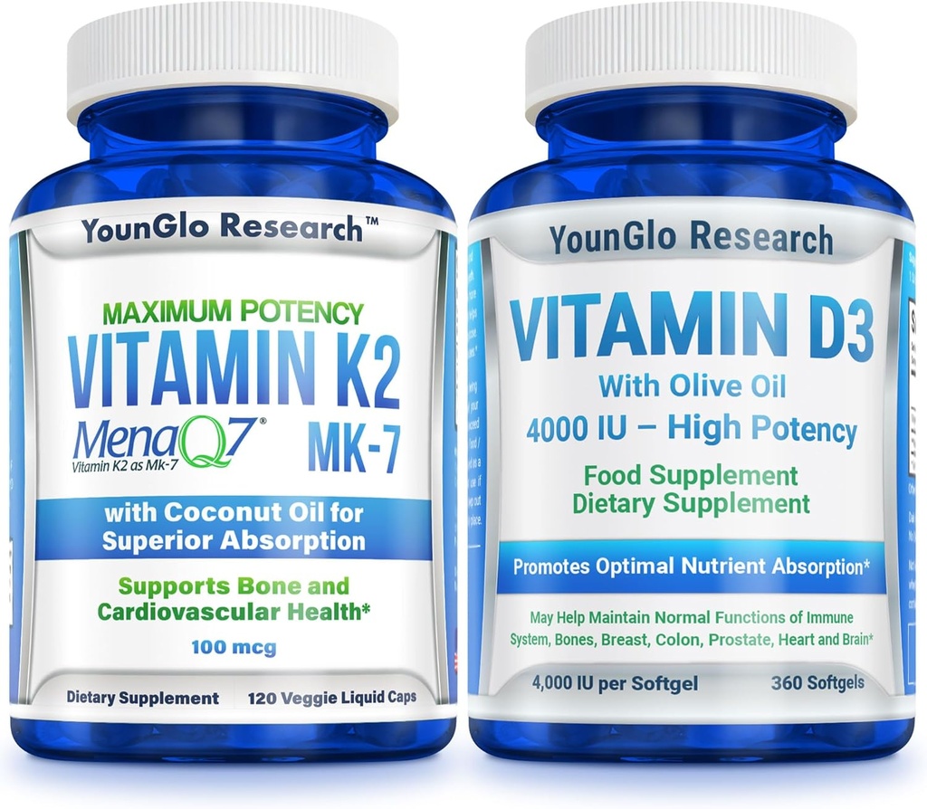 Vitamina D3 4000 UI & vitamina K2 MK7 100 mcg Suplementos
