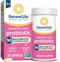 Renew Life Women's Probiotic Capsules, 50 Billion CFU Guaranteed, Supports pH Balance, Vaginal, Urinary, Digestive and Immune Health(2), L. Rhamnosus GG, Dairy, Soy and Gluten-Free, 30 Count