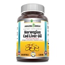 Increíble Omega Norwegian Cod Liver Oil 1250 Mg Softgels Suplemento Ø Omega-3, EPA, DHA, Vitamina A, Vitamina D &amp; Vitamina E (Orange tención 250 Conde)